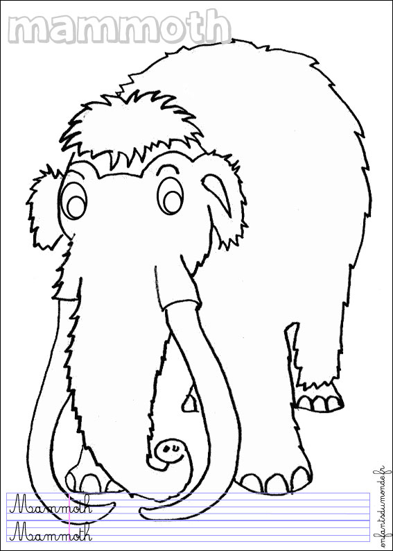 coloriage mammouth 1